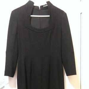 Alexander McQueen Black Wool Bodycon Dress